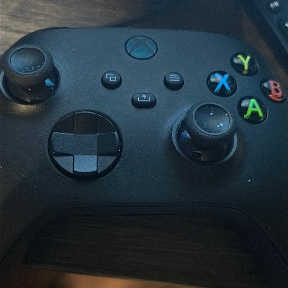 Microsoft Xbox Controller in Black with Colorful Buttons